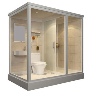 沐浴房简易洗澡房干湿分离浴 新款 整体淋浴房家用整体卫生间一体式
