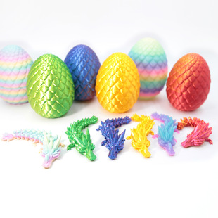 3D打印小水晶龙中国龙龙蛋摆件玩具关节可动儿童玩具动物模型摆摊