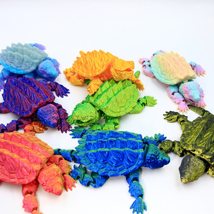 3d打印鳄龟关节可动儿童仿真模型动物男孩玩具地摊摆件大全礼物