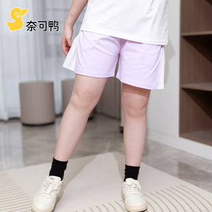 胖女童五分裤中大童加肥加大纯棉裤子胖女孩大码宽松薄款短裤夏季