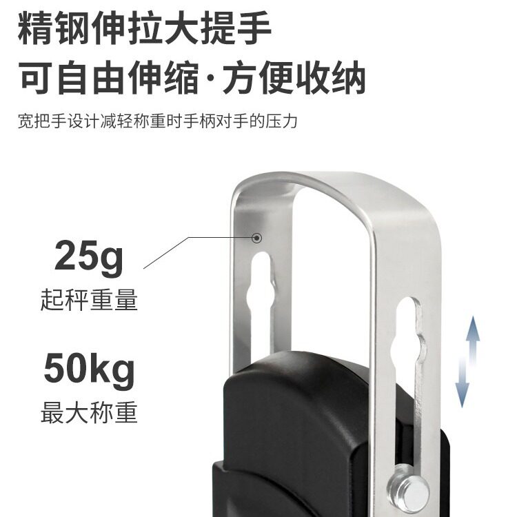 高精度手提电子秤 钓鱼弹簧称精准家用小型克秤便携式拉力钩子称
