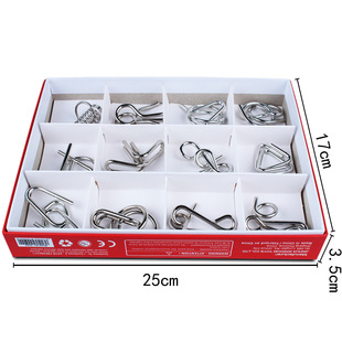 智力解环九连环孔明锁解锁学生儿童烧脑金属益智休闲娱乐玩具