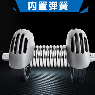 回弹式健腹轮静音男士胸肌训练 家用健身器材减肚子练腹部腹肌轮