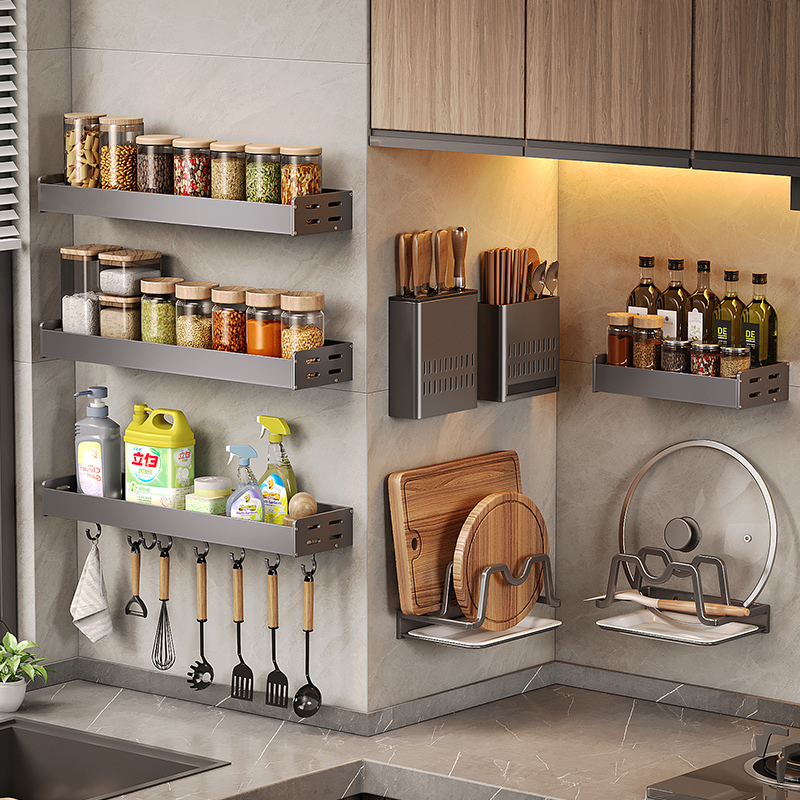 厨房砧板架壁挂锅盖架砧板放置架免打孔多功能置物架放菜板的支架