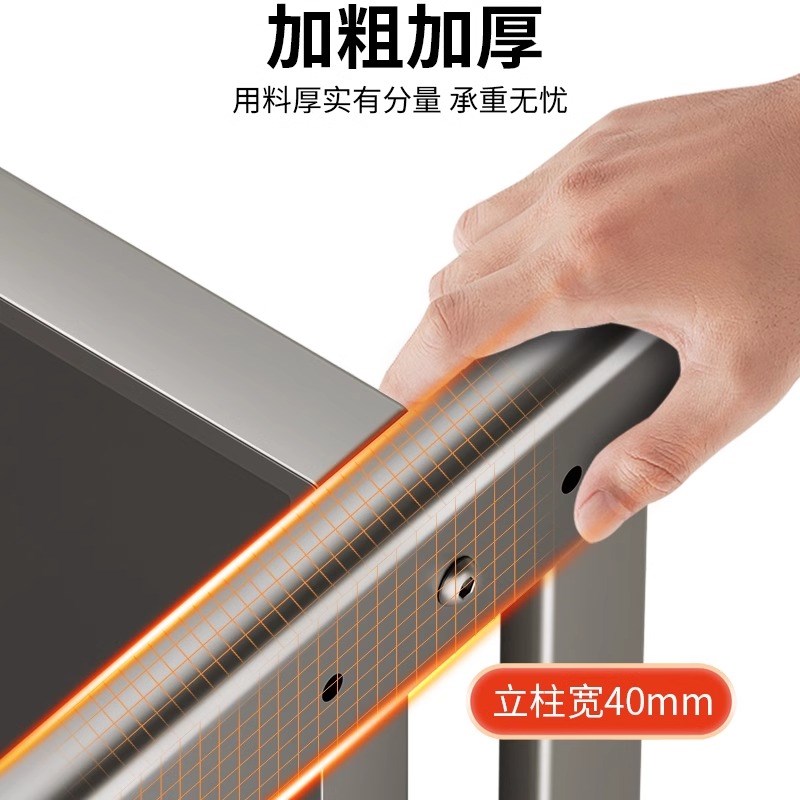 加粗可伸缩厨房微波炉置物架烤箱架子多功能台面桌上多层收纳架子