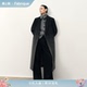 Fabrique芝麻点渐变人字纹绵羊毛直身廓形感毛呢大衣2025冬季 新品