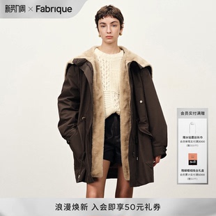 Fabrique勃朗峰派克服 摩卡棕毛领棉内胆棉服外套女2025年冬新品