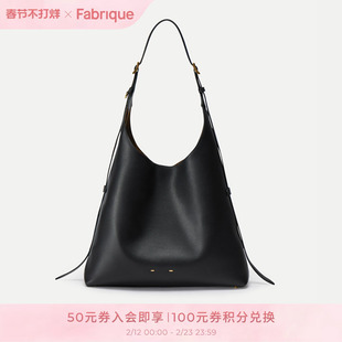 【杨子姗/叶童同款垂耳包】Fabrique牛皮单肩女包大号Hobo包
