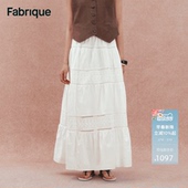 长裙女神套装 新品 刺绣半裙春夏季 Fabrique蓝调时刻牛仔蓝薄款