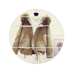 加绒加厚派克服冬季2026新款短款小个子学生韩版大毛领棉衣外套女