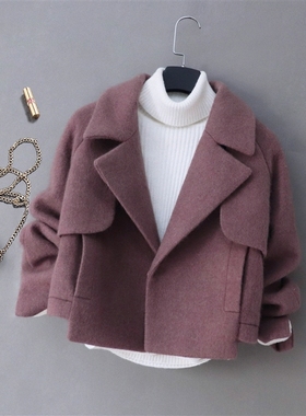 小矮个子秋冬显瘦外套毛呢大衣娇修身妮子新款女韩版百搭2025短款