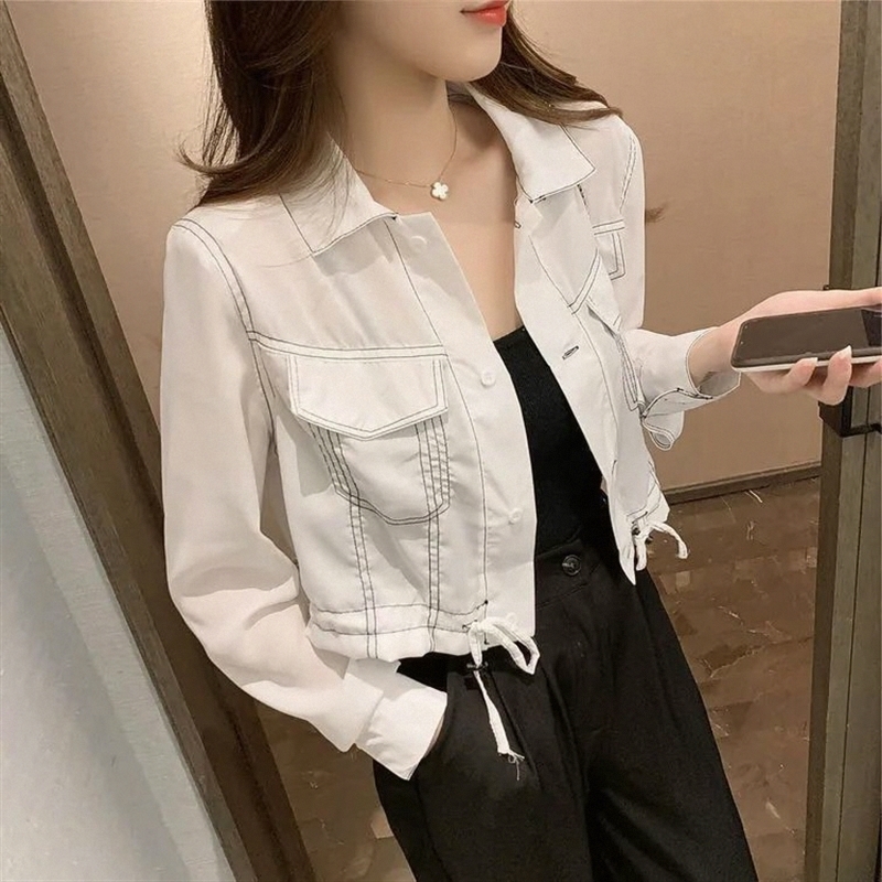2025年新款长袖外套女夏薄款设计感小众常规款衬衫百搭外穿上衣潮