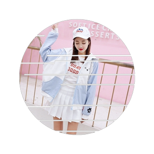 短款双层可爱外套女宽松BF初高中学生上衣新款春秋韩版连帽棒球服