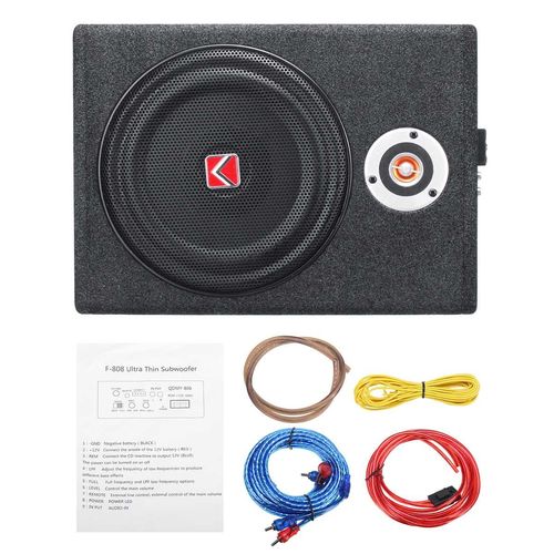 8 Inch 600W Car Subwoofer Speaker Car Active Slim Under Seat