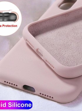 Liquid Silicon Case For iPhone 12 11 Pro Max X XR XS Max Lu