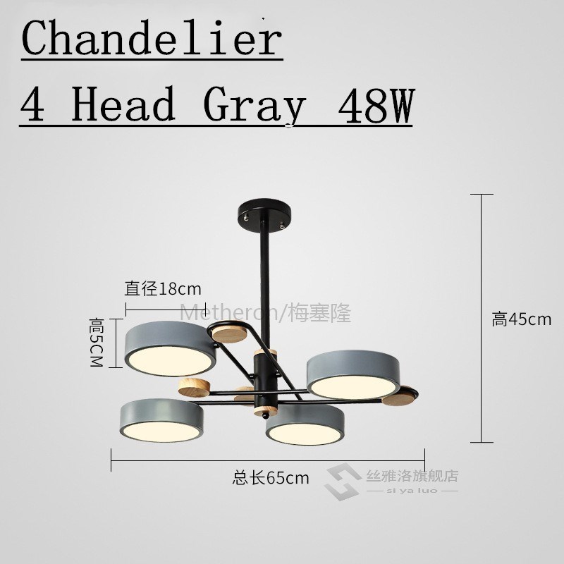 Nordic Modern Wooden Led Ceiling Chandeliers Light Lamp for