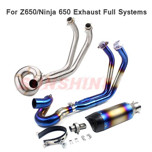 Full Systems Motorcycle Exhaust Front Pipe Slip on Stainless