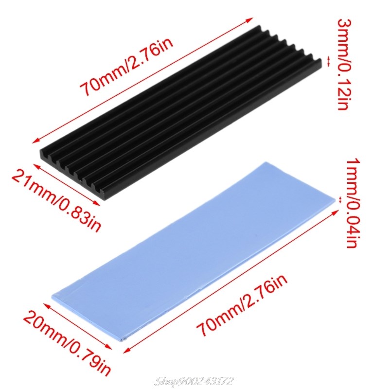 Pure Aluminum Cooling Heatsink Thermal Pad For N80 NVME M.2