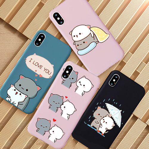 I LOVE U Couple Lovely Cute Gray  Soft Case for IPhone 1