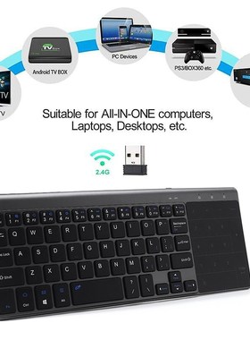 Thin 2.4GHz USB Wireless Mini Keyboard with Number Touchpad