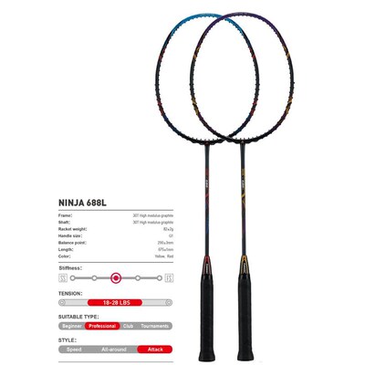 2020  Badminton Rackets  Attack Type NINJA 688L 788L 30T Car