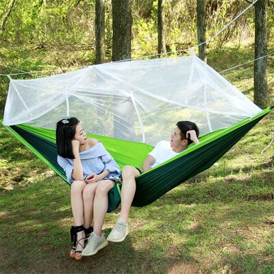 Outdoor mosquito net hammock parachute cloth camping anti-mo