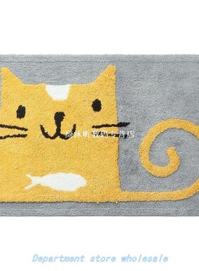 Cartoon Absorbent Door Mats Thick Flocking Bath Mat Rugs Non