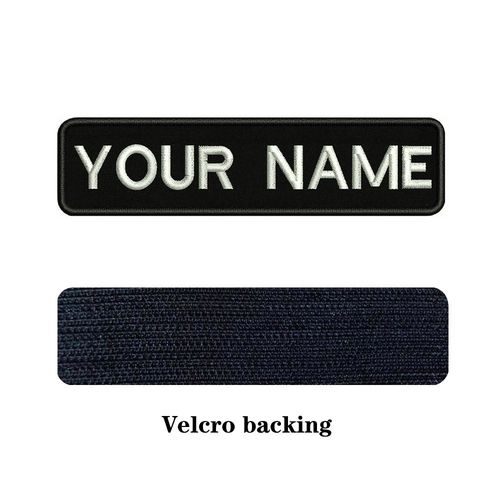 10X2.5cm Embroidery Custom Name Text Patch Stripes badge Ir