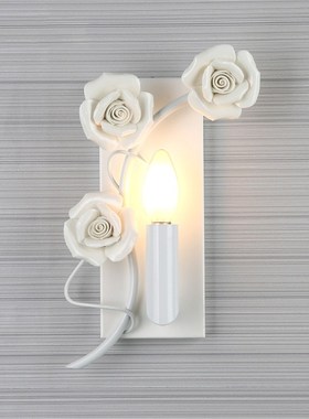 cottagecore style Rose flower led wall lamp living room aisl