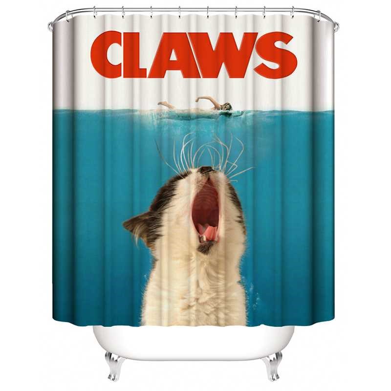 3d Bath Curtain Funny  Take A Bath Printed Or Mat Waterpr