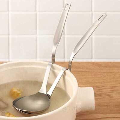 2Pcs Soup Ladle Colander Stainless Steel Flatware Cookware S