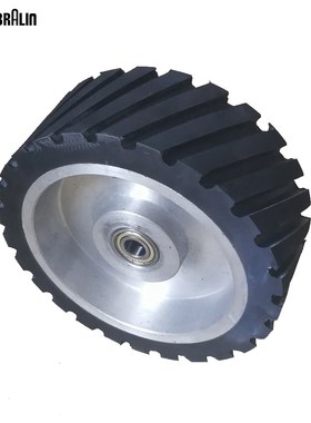 200*75mm Serrated Rubber Contact Wheel Dynacally Balanced Be
