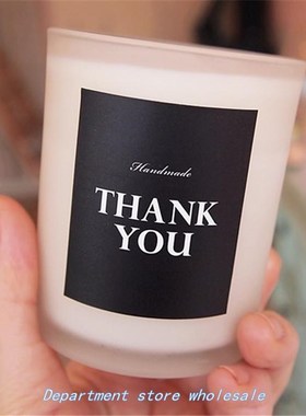 90PCS 10SHeetS ReCtangle BlaCk Handmade/ Hank You Cake PaCk