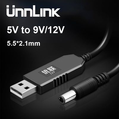 Unnlink USB to DC 5.5*2.1mm 3.5*1.35mm 5V 9V 12V 0.8-1A Step