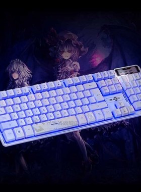 Red/Purple/Blue Backlit Gaming Keyboard Ergonomic Keyboard f