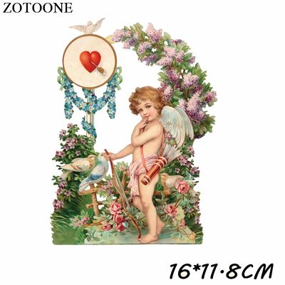 ZOTOONE Iron Sticker Angel Patches For Dress Heat Transfers