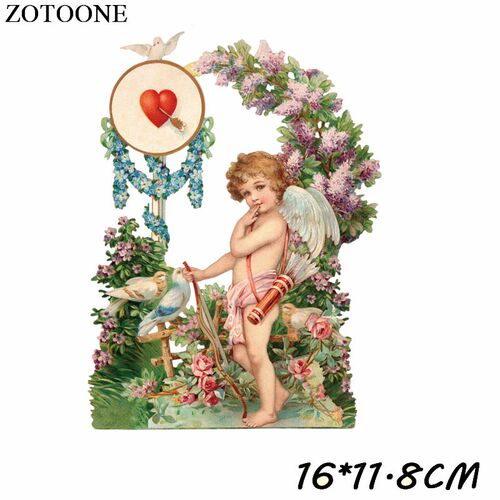 ZOTOONE Iron Sticker Angel Patches For Dress Heat Transfers