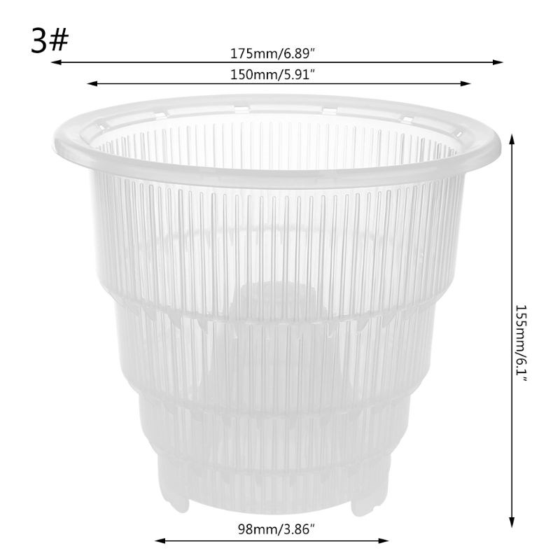 Mesh Pot Plastic Clear Orchid Flower Container Planter Home
