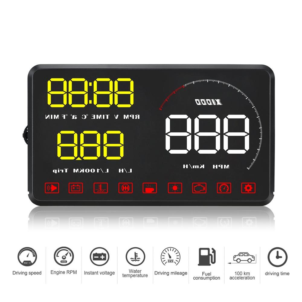 A9 OBD2 HUD Car Head Up Display Windshield Speed Projector O