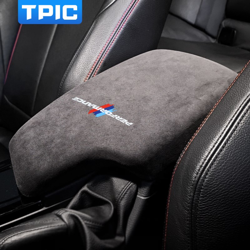 Alcantara Wrap Car Armrest Box Panel ABS Cover M Performance