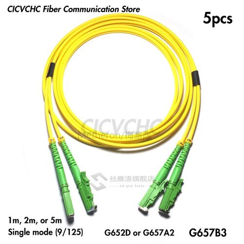5pcs LSH/APC-LSH/APC(E2000) G652D G657A2-LSZH Duplex 3.0mm