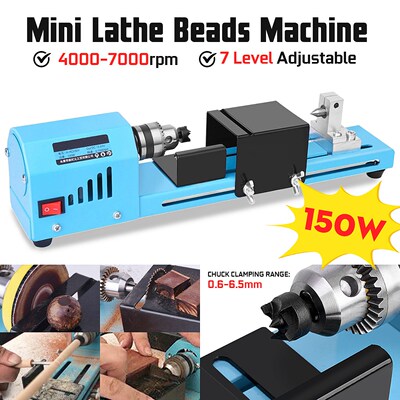 DC12-24V 150W Mini Lathe Beads Machine Woodworking DIY Lathe