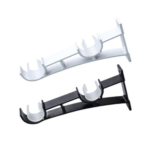 2pcs/set Double Curtain Rod Brackets Hook Hanger Ceiling Mou