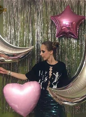 36 inch moon shape aluminum foil balloon birthday party dec