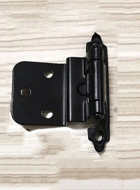 Overlay Cabinet Door Hinges, Flush Cabinet Hinges, 4 Pack Bl