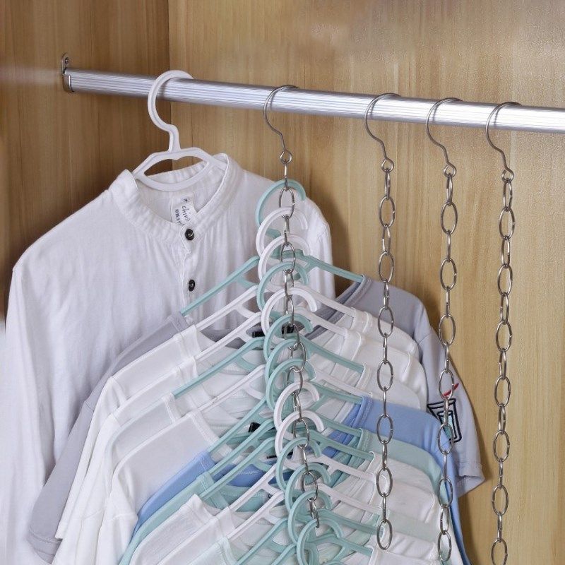 stainless steel clothes market shop display hanging chain ho