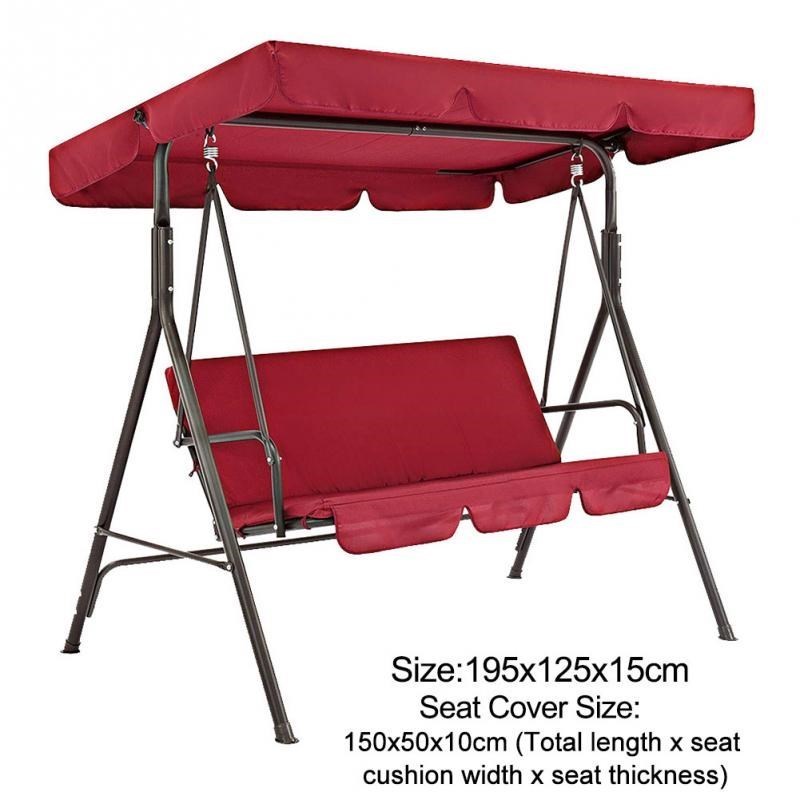2pcs/set Garden Chairs Patio Swing Seat Cover Waterproof Sun