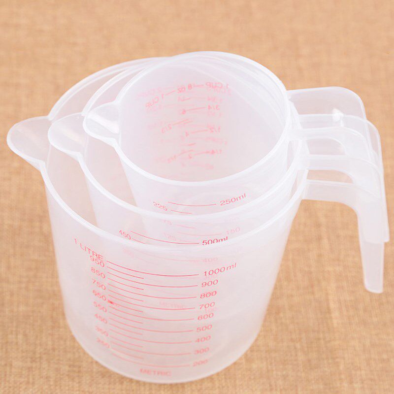 plastic measuring  jug 250/500/1000ml pour spout surface qua