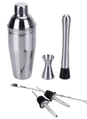 6Pcs 750ml Stainless Steel Cocktail Shaker Bar Set Wine Mart