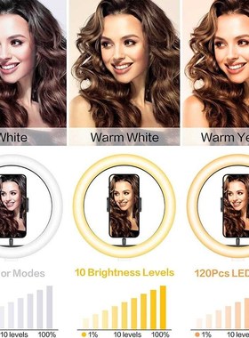LED Selfie Ring Light  Circle Fill Light Dimmable Round Lamp